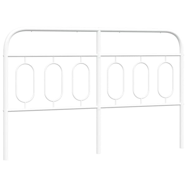 sengegavl 150 cm metal hvid