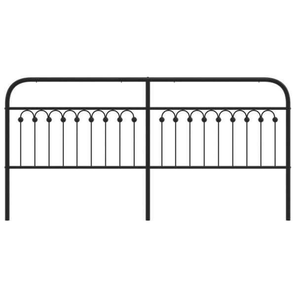 Metallinen sängynpääty musta 200 cm