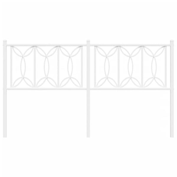 sengegavl 160 cm metal hvid