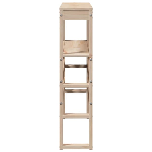 sengegavl med hylder 90 cm massivt fyrretræ