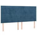 Pikkukuva 4 / 6: Sängyn pääty LED-valolla, tummansininen, 160x5x118/128 cm