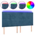Pikkukuva 2 / 6: Sängyn pääty LED-valolla, tummansininen, 160x5x118/128 cm