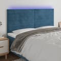 Pikkukuva 1 / 6: Sängyn pääty LED-valolla, tummansininen, 160x5x118/128 cm