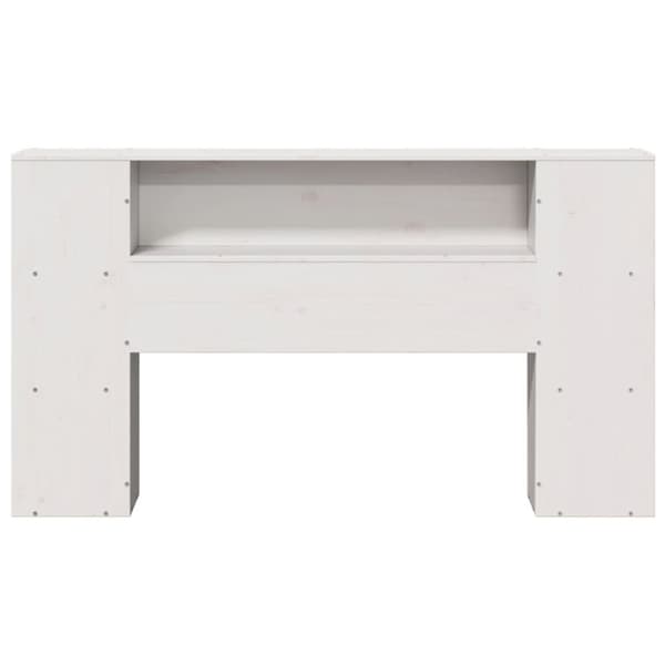 vidaXL Hodegavl med oppbevaring hvit 120 cm heltre furu