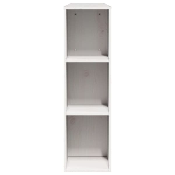 vidaXL Hodegavl med oppbevaring hvit 120 cm heltre furu
