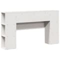 Miniatyrbilde 7 av 11: vidaXL Hodegavl med oppbevaring hvit 120 cm heltre furu