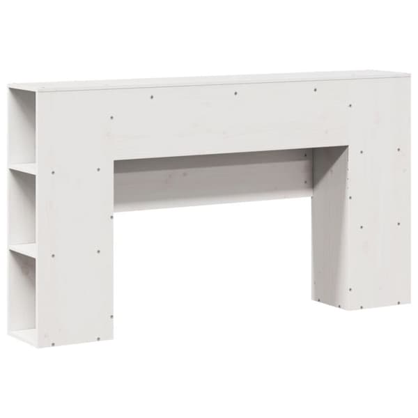 vidaXL Hodegavl med oppbevaring hvit 120 cm heltre furu