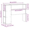 Miniatyrbilde 11 av 11: vidaXL Hodegavl med oppbevaring 90 cm heltre furu