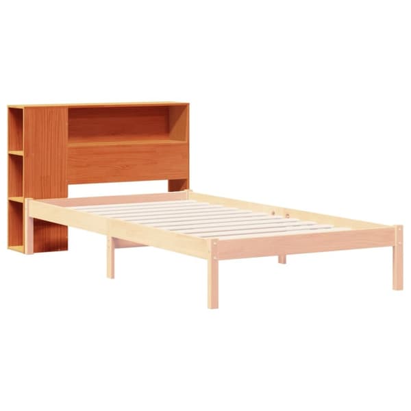 vidaXL Hodegavl med oppbevaring voksbrun 100 cm heltre furu