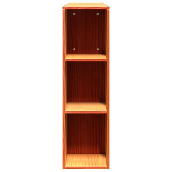 vidaXL Hodegavl med oppbevaring voksbrun 150 cm heltre furu
