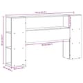 Miniatyrbilde 11 av 11: vidaXL Hodegavl med oppbevaring voksbrun 150 cm heltre furu