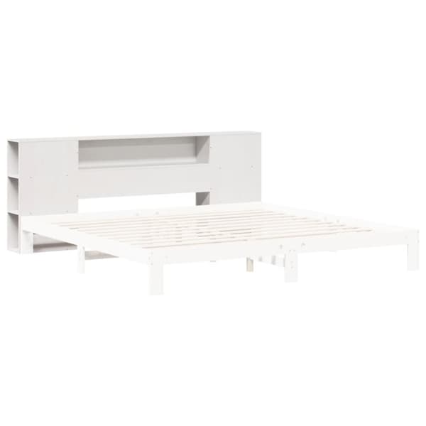 vidaXL Hodegavl med oppbevaring hvit 200 cm heltre furu