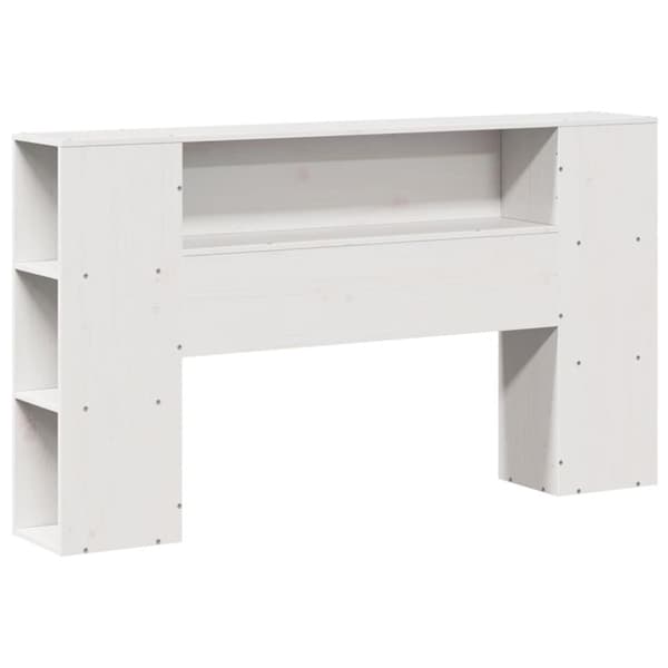 vidaXL Hodegavl med oppbevaring hvit 150 cm heltre furu