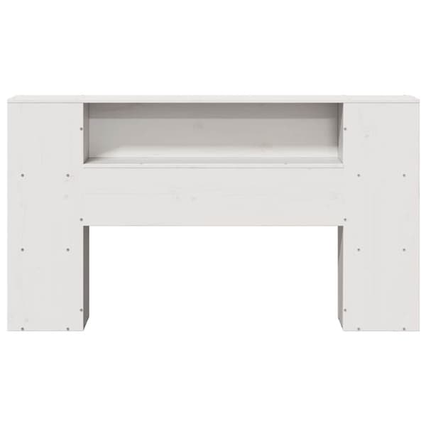 vidaXL Hodegavl med oppbevaring hvit 150 cm heltre furu