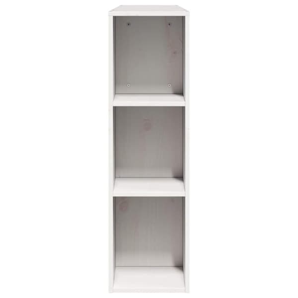 vidaXL Hodegavl med oppbevaring hvit 150 cm heltre furu