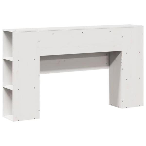 vidaXL Hodegavl med oppbevaring hvit 150 cm heltre furu
