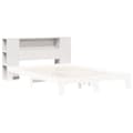 Miniatyrbilde 8 av 11: vidaXL Hodegavl med oppbevaring hvit 150 cm heltre furu
