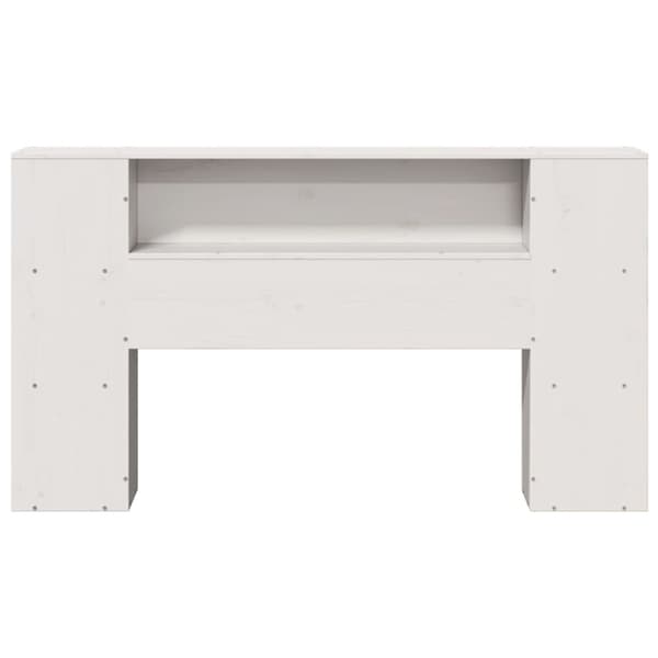 vidaXL Hodegavl med oppbevaring hvit 140 cm heltre furu