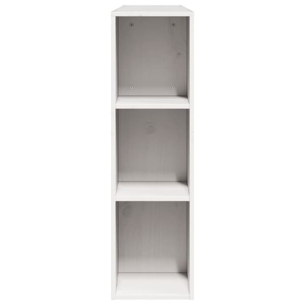 vidaXL Hodegavl med oppbevaring hvit 140 cm heltre furu