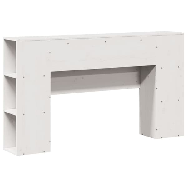 vidaXL Hodegavl med oppbevaring hvit 140 cm heltre furu