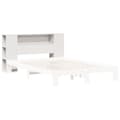 Miniatyrbilde 8 av 11: vidaXL Hodegavl med oppbevaring hvit 140 cm heltre furu