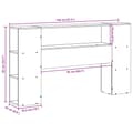 Miniatyrbilde 11 av 11: vidaXL Hodegavl med oppbevaring hvit 140 cm heltre furu