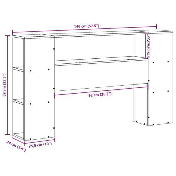 vidaXL Hodegavl med oppbevaring hvit 140 cm heltre furu