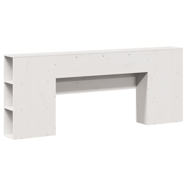vidaXL Hodegavl med oppbevaring hvit 180 cm heltre furu