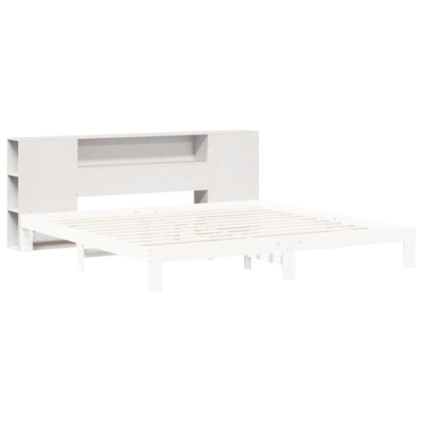 vidaXL Hodegavl med oppbevaring hvit 180 cm heltre furu
