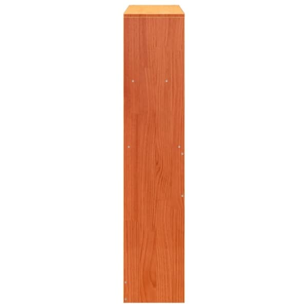 vidaXL Hodegavl med oppbevaring voksbrun 75 cm heltre furu
