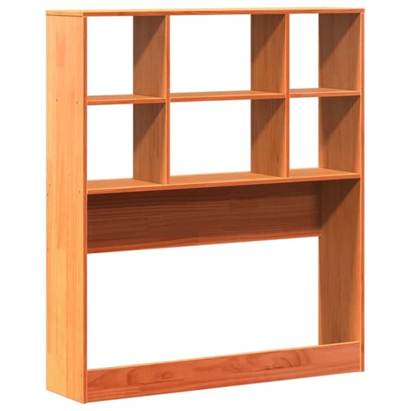 vidaXL Hodegavl med oppbevaring voksbrun 75 cm heltre furu