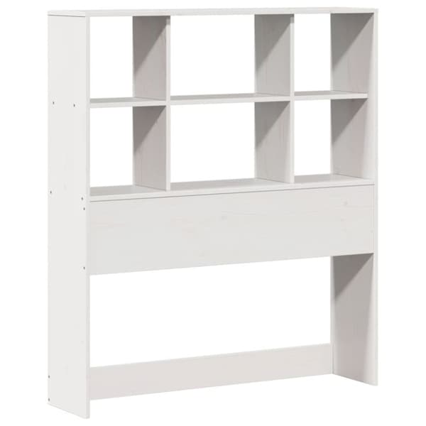 vidaXL Hodegavl med oppbevaring hvit 90 cm heltre furu