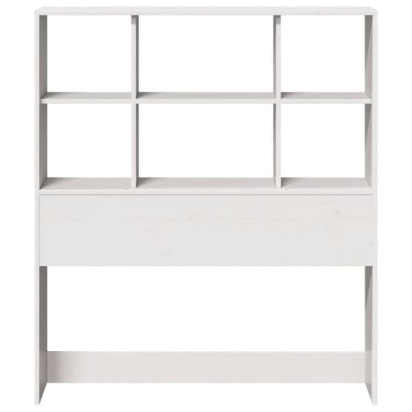 vidaXL Hodegavl med oppbevaring hvit 90 cm heltre furu