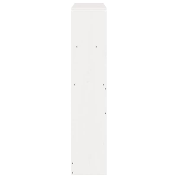 vidaXL Hodegavl med oppbevaring hvit 90 cm heltre furu