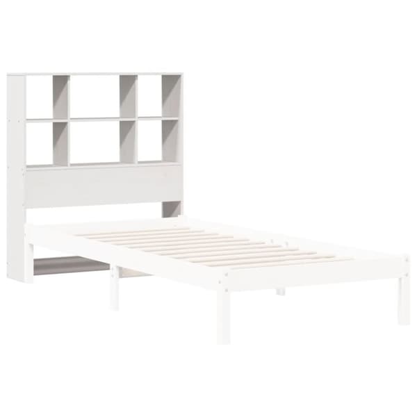 vidaXL Hodegavl med oppbevaring hvit 90 cm heltre furu
