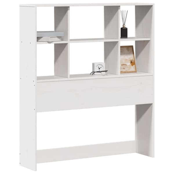 vidaXL Hodegavl med oppbevaring hvit 90 cm heltre furu