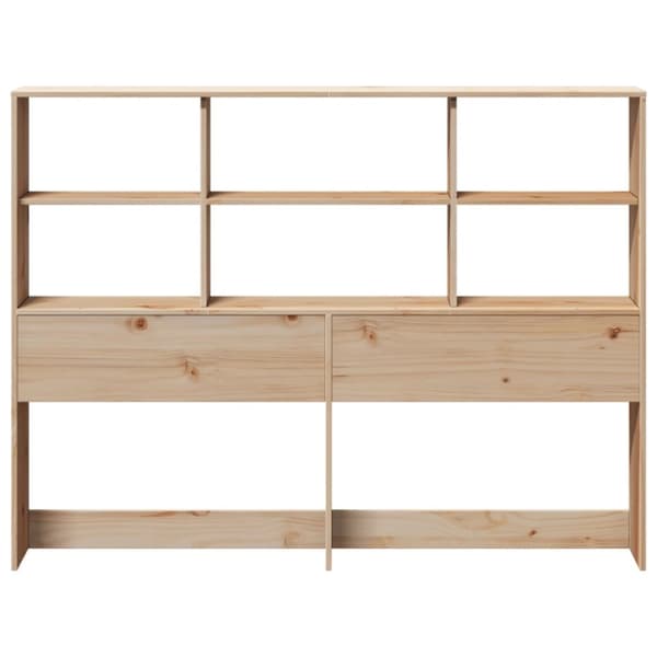 vidaXL Hodegavl med oppbevaring 120 cm heltre furu