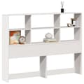 Miniatyrbilde 3 av 11: vidaXL Hodegavl med oppbevaring hvit 140 cm heltre furu