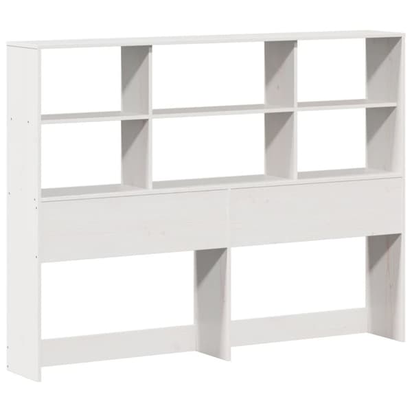 vidaXL Hodegavl med oppbevaring hvit 140 cm heltre furu