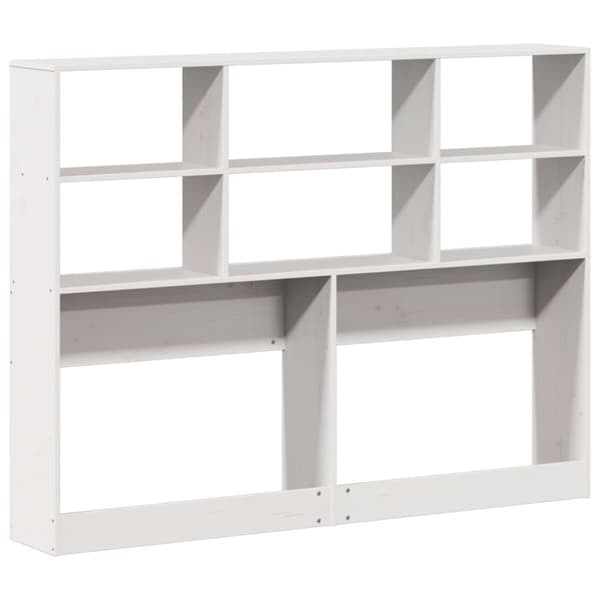 vidaXL Hodegavl med oppbevaring hvit 140 cm heltre furu