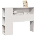Miniatyrbilde 3 av 11: vidaXL Hodegavl med oppbevaring hvit 75 cm heltre furu