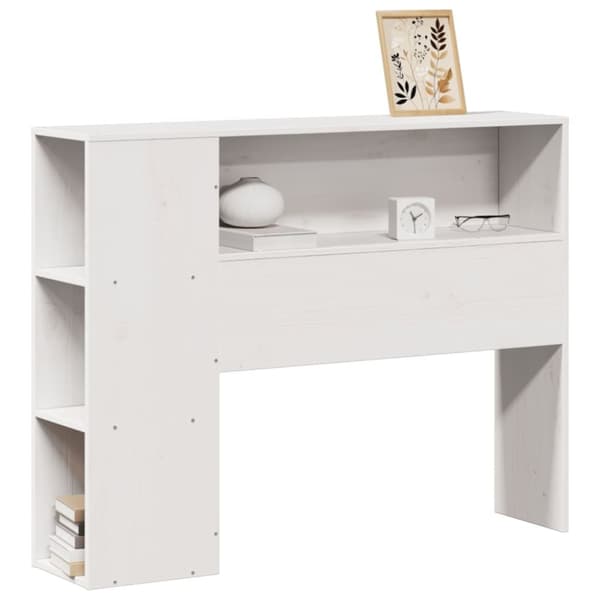 vidaXL Hodegavl med oppbevaring hvit 75 cm heltre furu