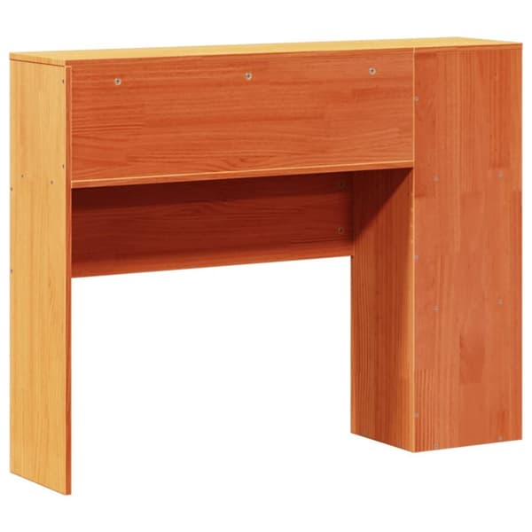 vidaXL Hodegavl med oppbevaring voksbrun 75 cm heltre furu