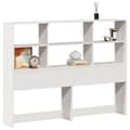 Miniatyrbilde 3 av 11: vidaXL Hodegavl med oppbevaring hvit 150 cm heltre furu