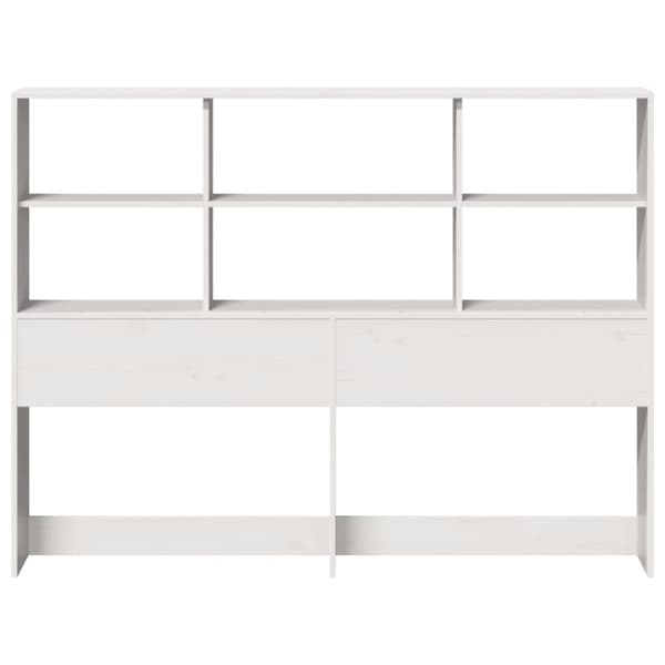 vidaXL Hodegavl med oppbevaring hvit 150 cm heltre furu