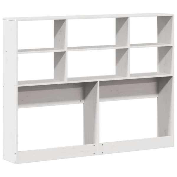vidaXL Hodegavl med oppbevaring hvit 150 cm heltre furu