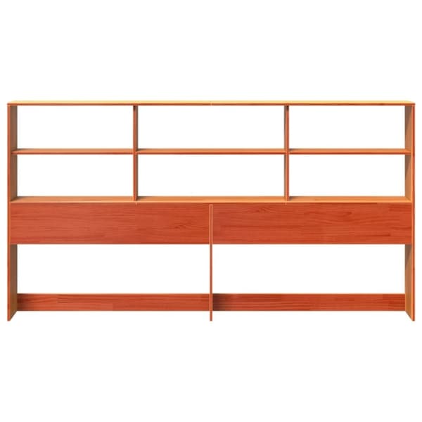 vidaXL Hodegavl med oppbevaring voksbrun 180 cm heltre furu