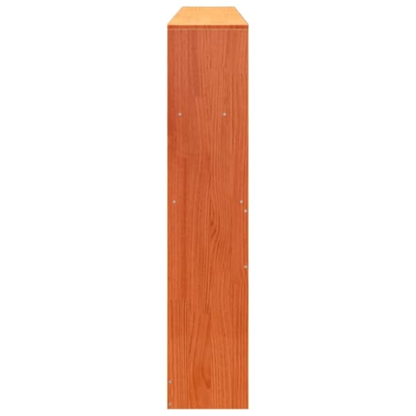 vidaXL Hodegavl med oppbevaring voksbrun 180 cm heltre furu