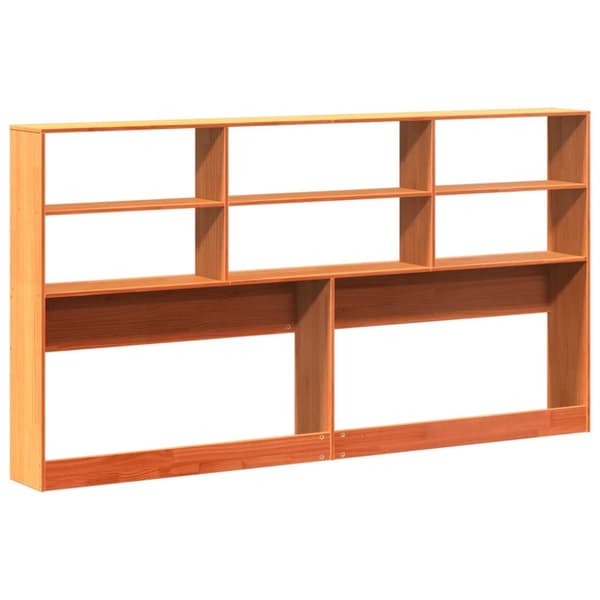 vidaXL Hodegavl med oppbevaring voksbrun 180 cm heltre furu