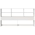 Miniatyrbilde 5 av 11: vidaXL Hodegavl med oppbevaring hvit 180 cm heltre furu